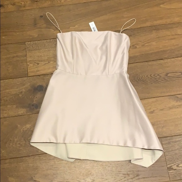 Alice + Olivia Duncan Strapless Peplum Top Cream NWT Size 6 rare find! - Picture 4 of 6